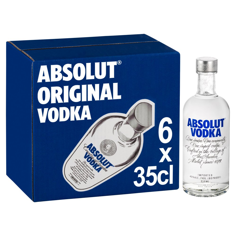 Buy Absolut Original Vodka 6 x 35cl: Timeless Quality and Versatility