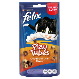 Buy 50g Felix Chicken and Liver Play Tube Treats for Cats Europe
