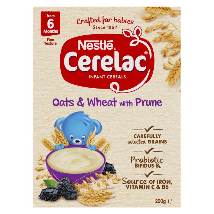 Nestlé CERELAC Oats & Wheat with Prune Infant Cereal - Nutritious Blend for Healthy Growth, perfect for introducing new flavors.